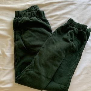 Brandy Melville Rosa Dark Green Sweatpants